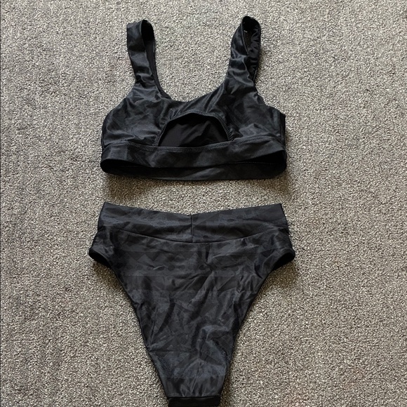 ZYIA Black Printed High-Waist Bikini Set - Women's Swim - Picture 9 of 11